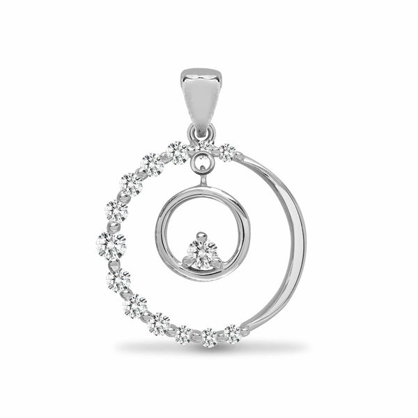 18ct White 0.24ct Diamond Pendant - HEERA DIAMONDS