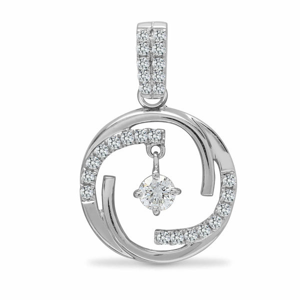 18ct White 0.40ct Diamond Pendant - HEERA DIAMONDS