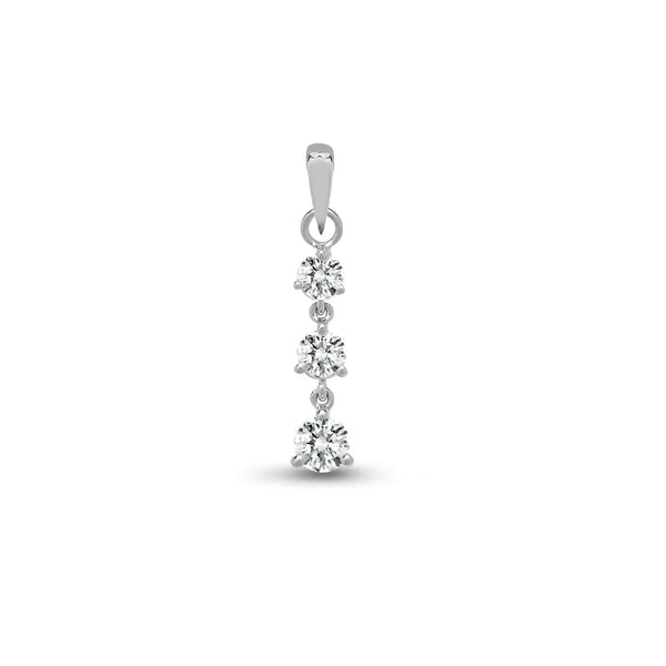 18ct White Gold Diamond Pendant - HEERA DIAMONDS