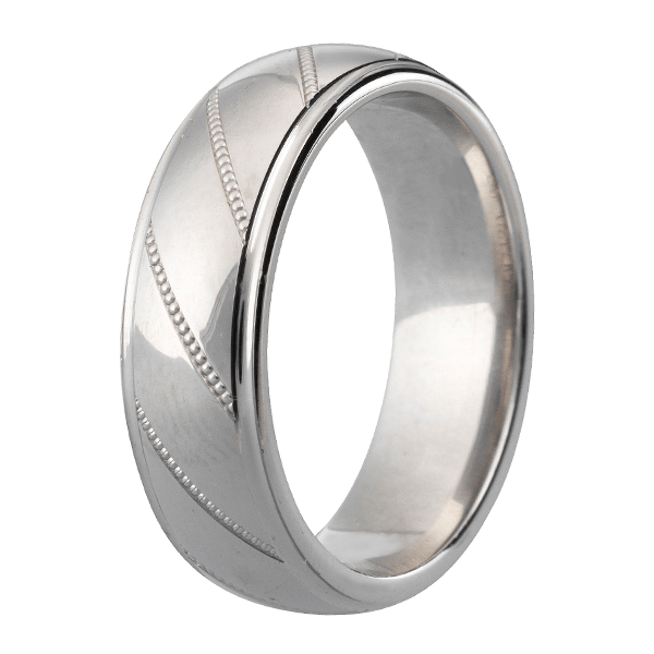 Traditional Court Mens Wedding band in a Comfort fit. - HEERA DIAMONDS