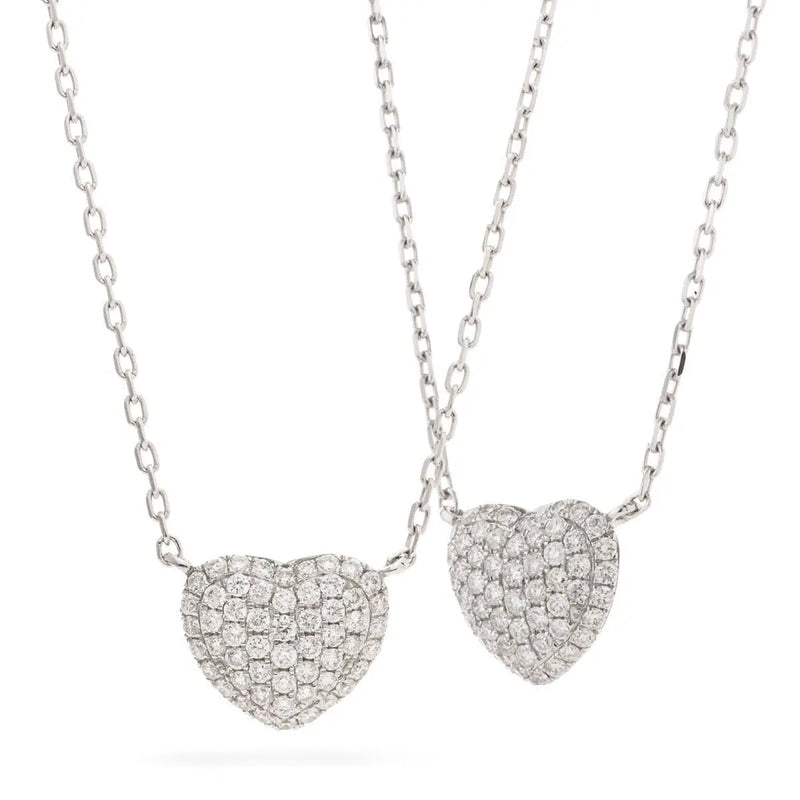 Heart Pave Diamond Pendant - HEERA DIAMONDS
