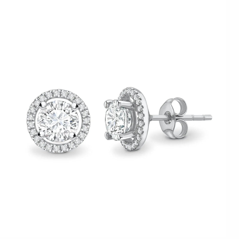 ROUND BRILLIANT DIAMOND STUD EARRINGS - HEERA DIAMONDS