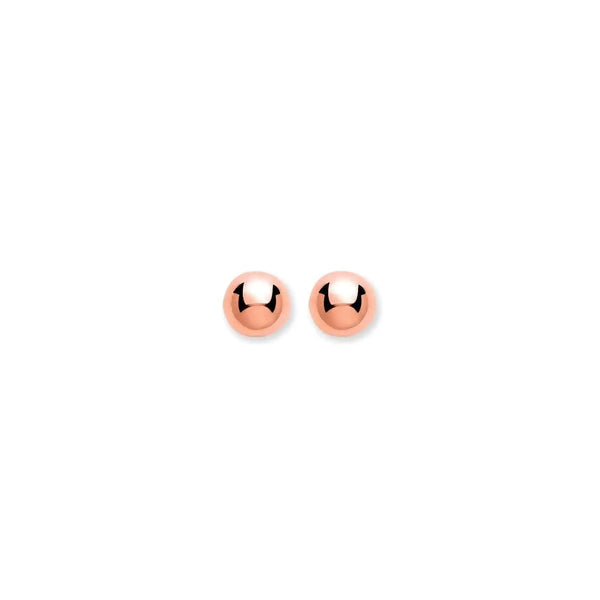 Rose Gold Ball Studs - HEERA DIAMONDS