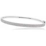 DIAMOND FLAT TOP BANGLE IN 18K WHITE GOLD - HEERA DIAMONDS