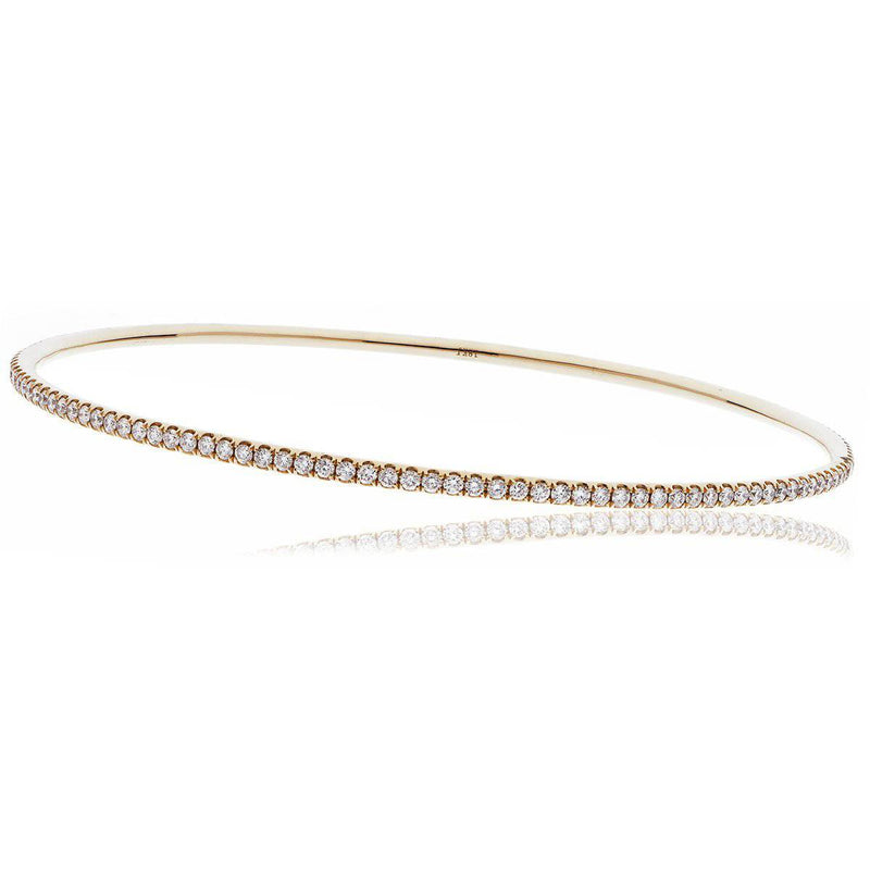 DIAMOND FULL SET BANGLE IN 18K ROSE GOLD - HEERA DIAMONDS