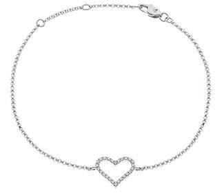 Diamond Heart Chain Bracelet - HEERA DIAMONDS