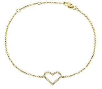 Diamond Heart Chain Bracelet - HEERA DIAMONDS