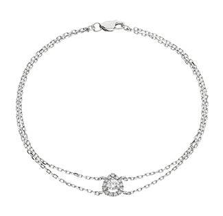 Round Diamond with Pear Halo Chain Bracelet - HEERA DIAMONDS