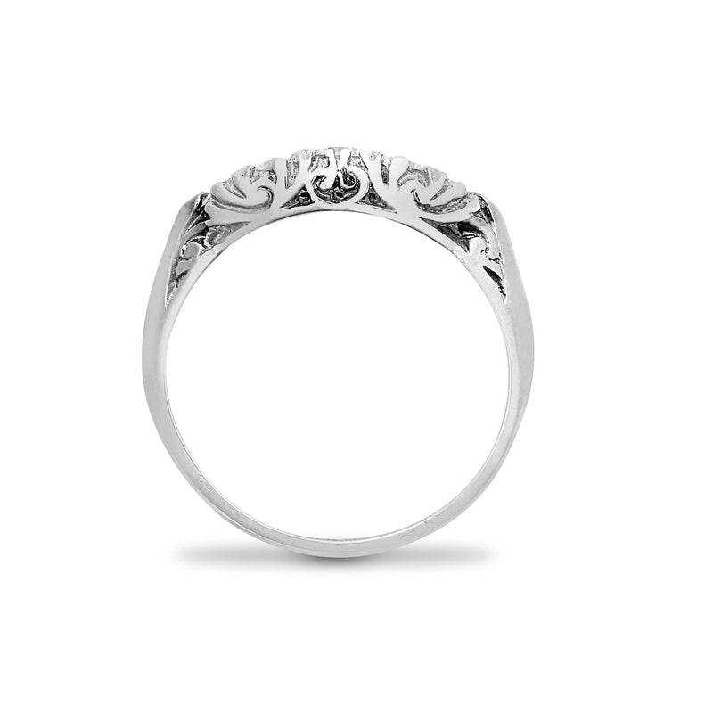 9ct White Gold 5 Stone Diamond Ring - HEERA DIAMONDS