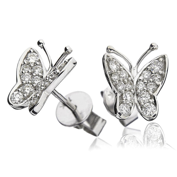 DIAMOND BUTTERFLY STUD EARRINGS - HEERA DIAMONDS