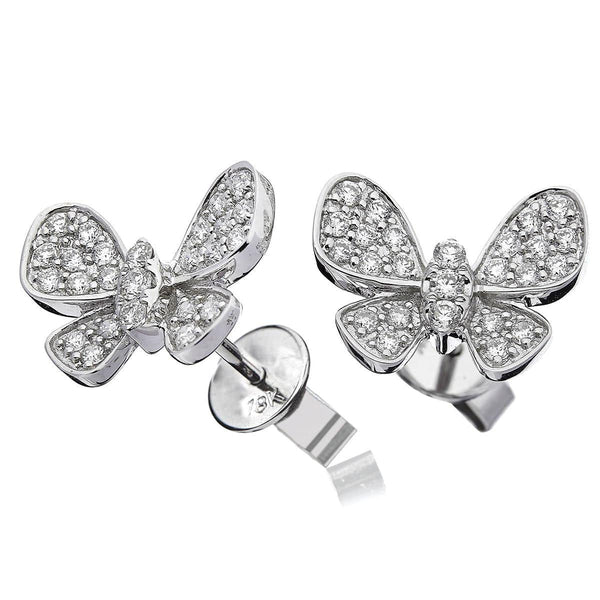 DIAMOND BUTTERFLY STUD EARRINGS - HEERA DIAMONDS