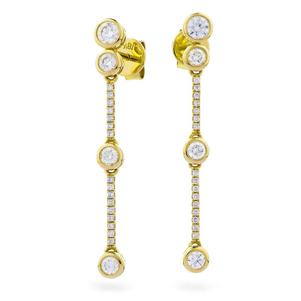 DIAMOND DROP EARRING IN 18K YELLOW GOLD - HEERA DIAMONDS