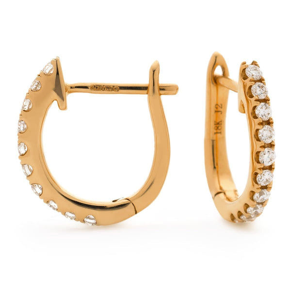 DIAMOND HOOP EARRINGS IN 18K ROSE GOLD - HEERA DIAMONDS