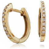 DIAMOND MICROS SET HOOP EARRINGS IN 18K ROSE GOLD - HEERA DIAMONDS