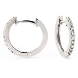 DIAMOND MICROS SET HOOP EARRINGS IN 18K WHITE GOLD - HEERA DIAMONDS