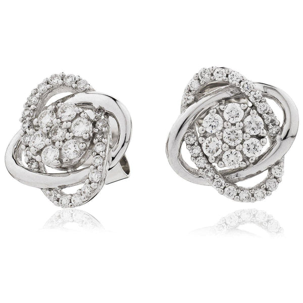 DIAMOND SWIRL STUD EARRINGS - HEERA DIAMONDS