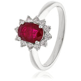 Ruby Cluster Ring - HEERA DIAMONDS