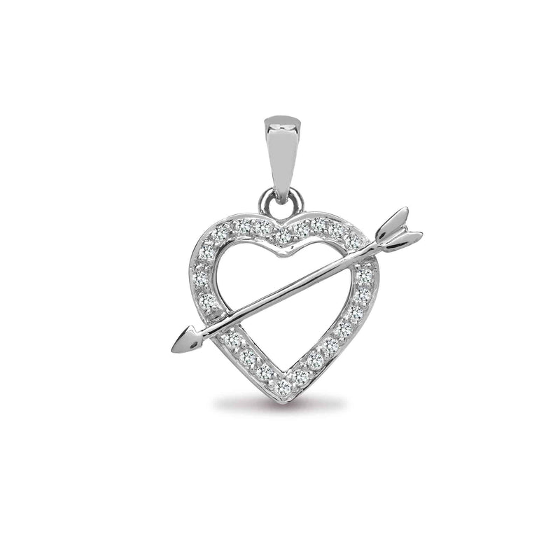 18ct White Gold Diamond Pendant - HEERA DIAMONDS