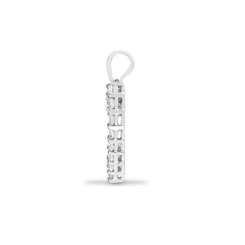 18ct White Gold Diamond Pendant - HEERA DIAMONDS