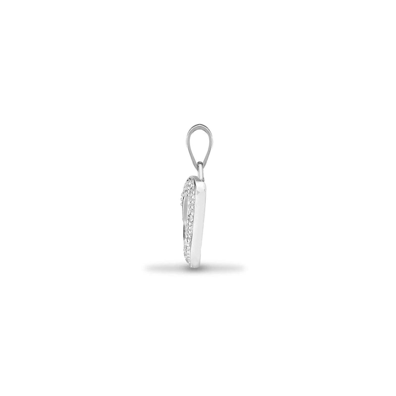 9ct White Gold Diamond Heart Pendant - HEERA DIAMONDS