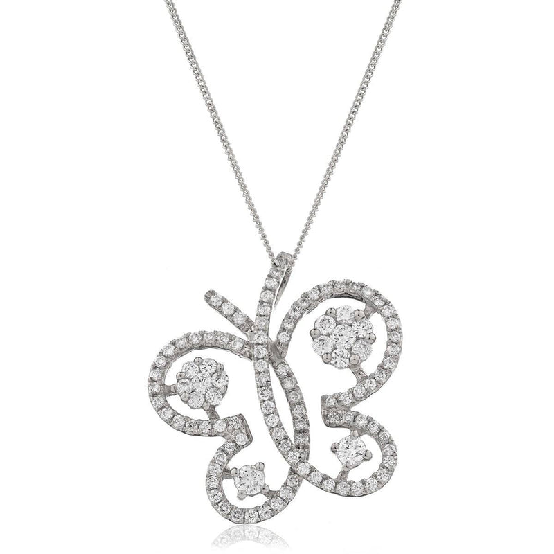 Butterfly Cluster Pendant - HEERA DIAMONDS