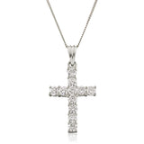 DIAMOND CLAW SETTING CROSS PENDANT - HEERA DIAMONDS