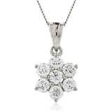 Diamond Cluster Flower Pendant - HEERA DIAMONDS