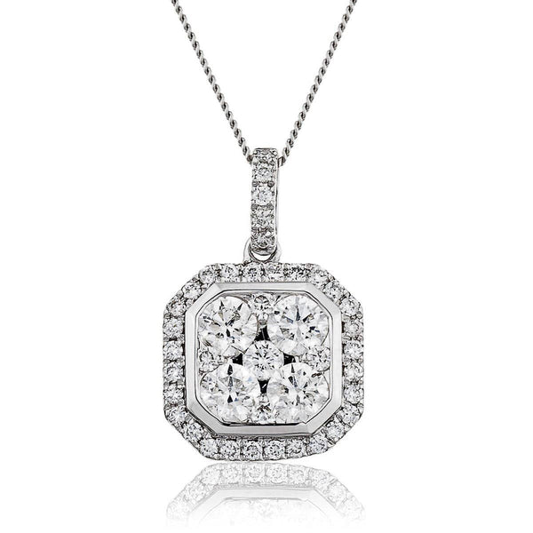 Diamond Cluster Pendant - HEERA DIAMONDS