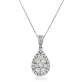 Pear Shape Cluster Pendant with Open Loop - HEERA DIAMONDS