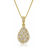 Pear Shape Cluster Pendant with Open Loop - HEERA DIAMONDS