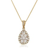 Pear Shape Cluster Pendant with Open Loop - HEERA DIAMONDS