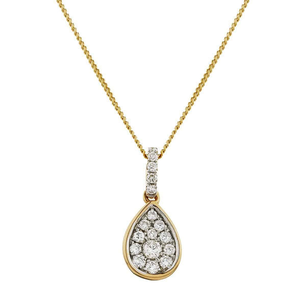 ROSE GOLD DIAMOND CLUSTER PENDANT - HEERA DIAMONDS